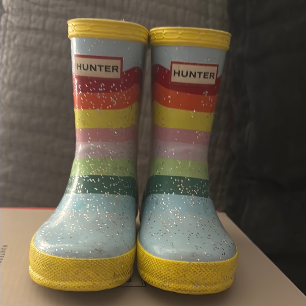 Hunter Kids' Rainbow Rain Boots - Multicolor Toddler size 6